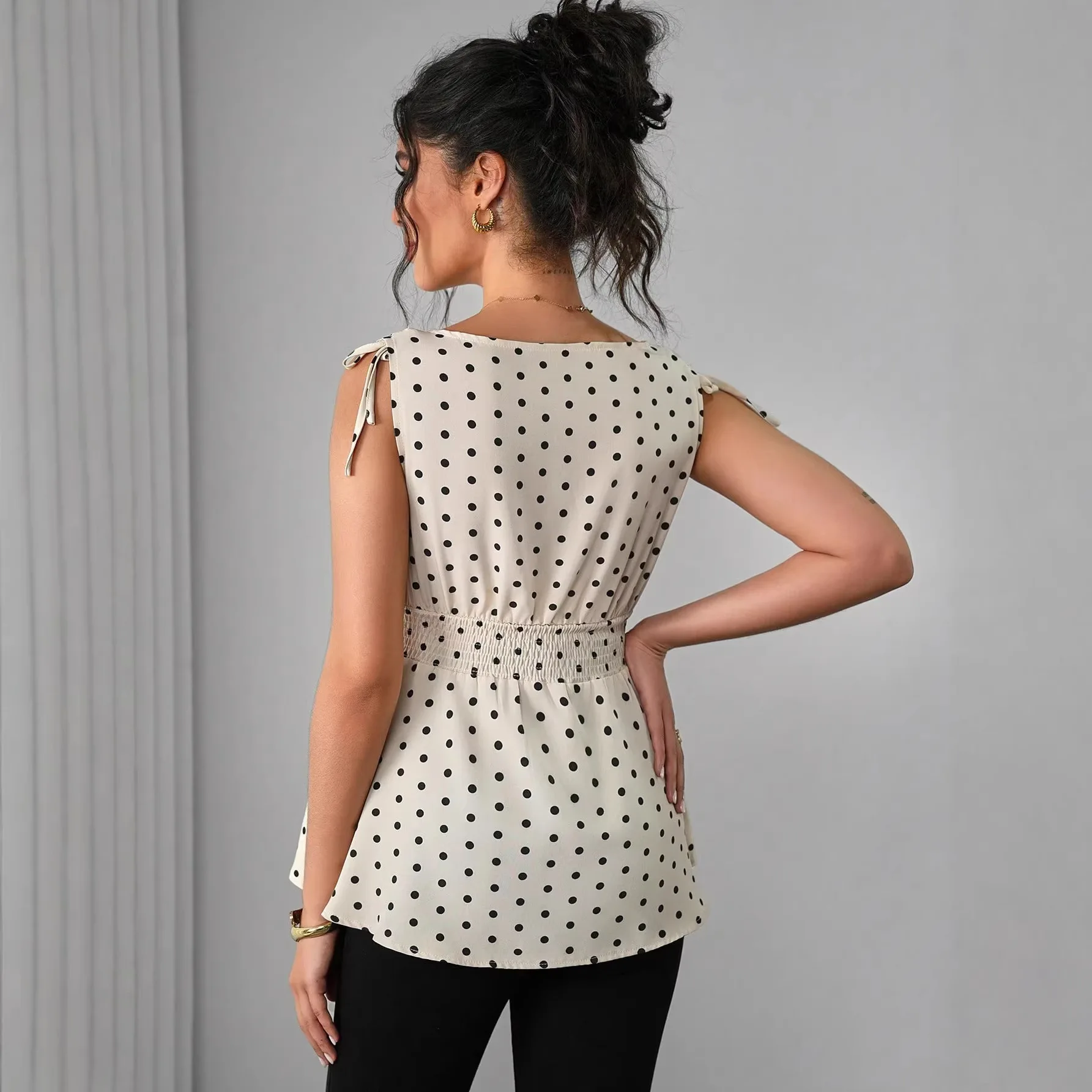 printed straps a line top printed straps a line top