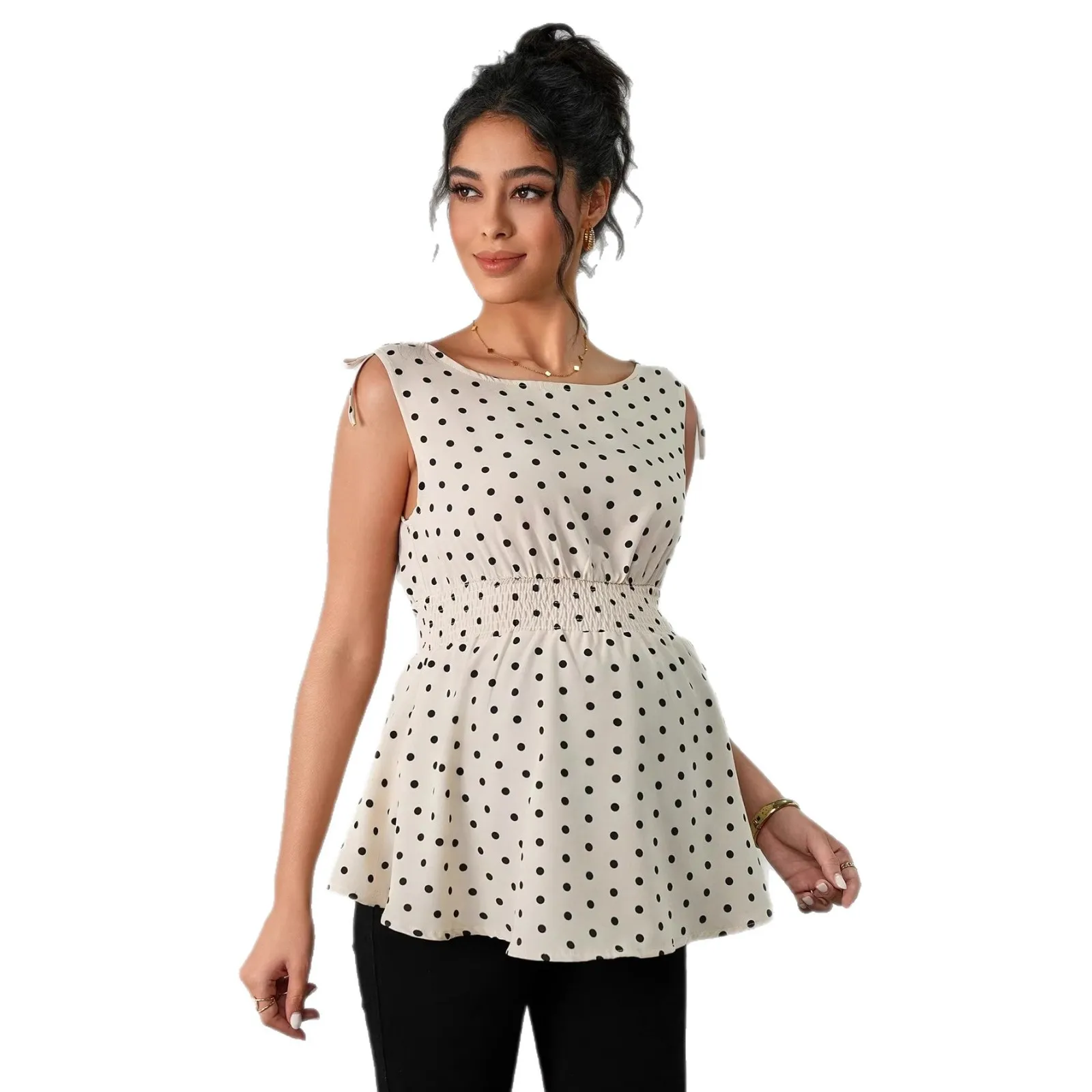 printed straps a line top printed straps a line top