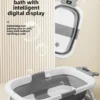 Foldable Baby Bathtub with Temperature Sensor