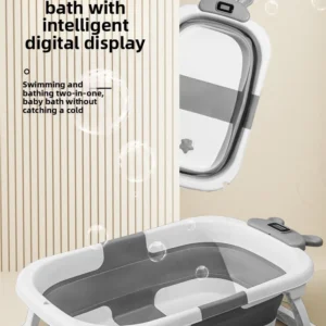 foldable baby bathtub with temperature sensor