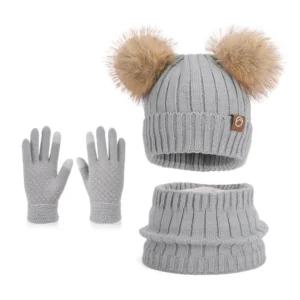 fashion warm winter hat scarf gloves set