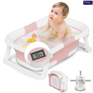 portable baby bath foldable real time temperature