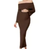 Fashion Maternity Clothing One-Shoulder