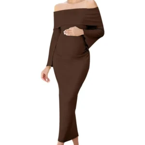 fashion maternity clothing one shoulder