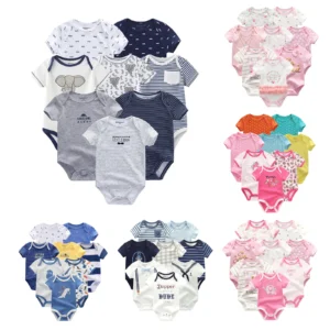 summer short sleeve baby boy bodysuit